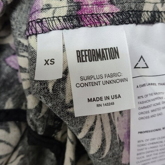 REFORMATION Nashville Off The Shoulder Floral Mini Dress in Lenai Womens Size XS - Picture 11 of 15